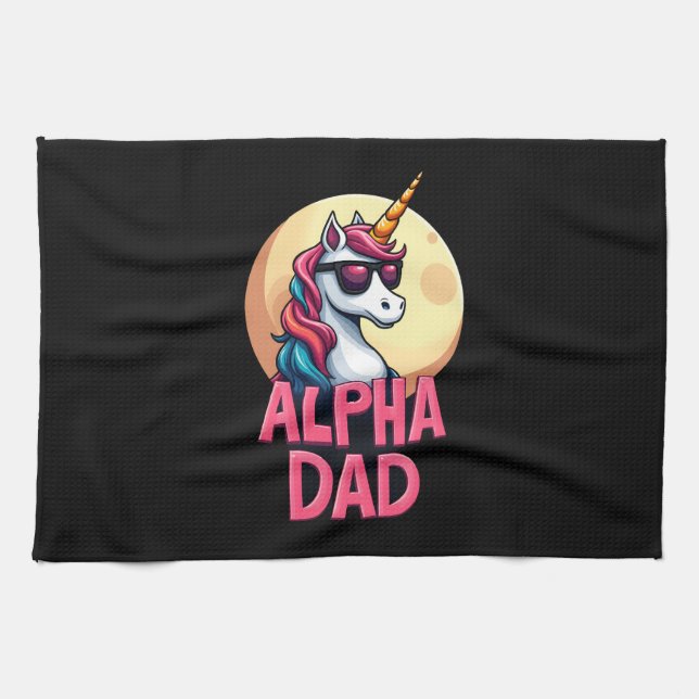 Funny Unicorn Dad Laufey Men Father's Day Christma Tea Towel (Horizontal)