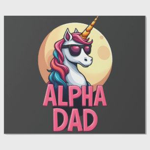 Funny Unicorn Dad Laufey Men Father's Day Christma Wrapping Paper