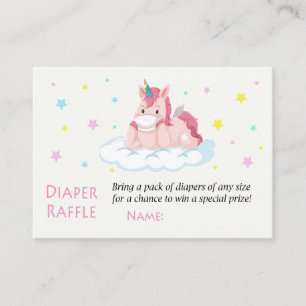 Funny Unicorn Diaper Raffle Tickets