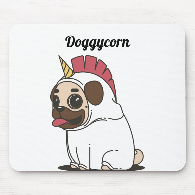 Funny Unicorn - Doggycorn Mouse Pad (Front)