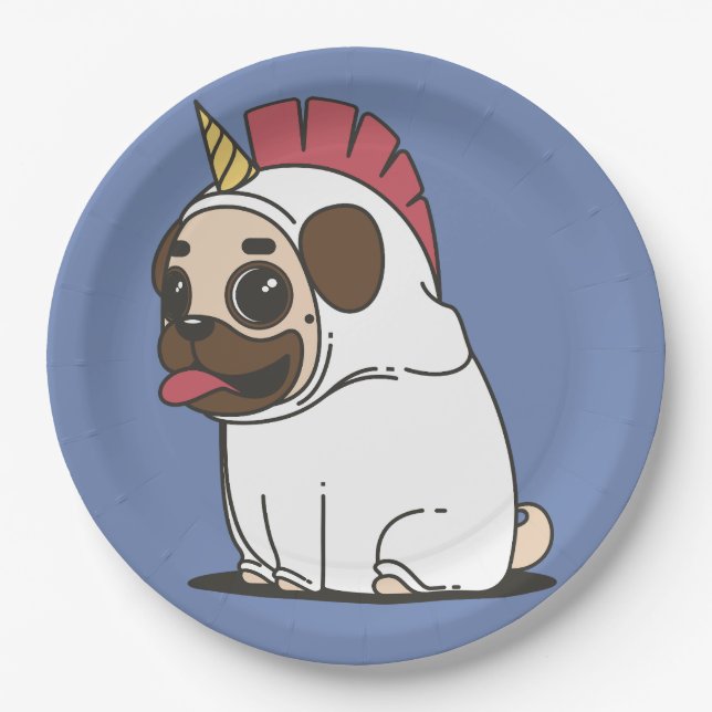 Funny Unicorn - Doggycorn Paper Plate (Front)