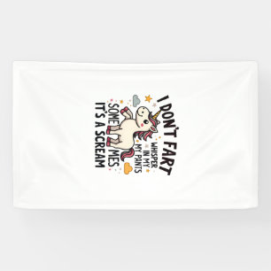 Funny Unicorn Fart Quote Vintage Rainbow Unicorn T Banner