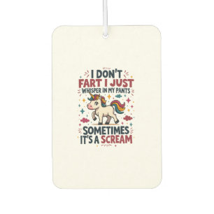 Funny Unicorn Fart Quote Vintage Rainbow Unicorn T Car Air Freshener