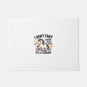Funny Unicorn Fart Quote Vintage Rainbow Unicorn T Doormat