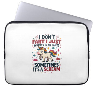 Funny Unicorn Fart Quote Vintage Rainbow Unicorn T Laptop Sleeve