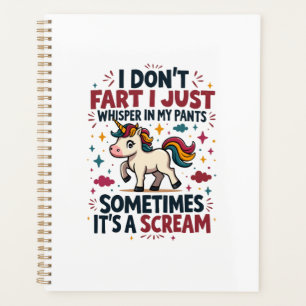 Funny Unicorn Fart Quote Vintage Rainbow Unicorn T Planner