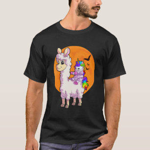 Funny Unicorn Halloween Shirt for Girls Llama Unic