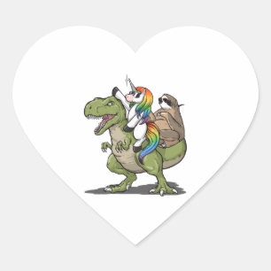 Funny Unicorn Heart Sticker