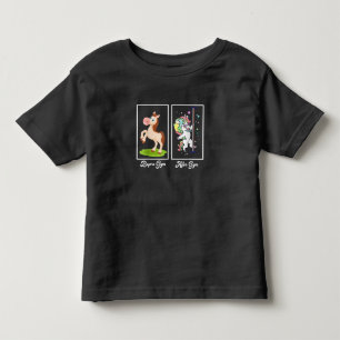 Funny Unicorn Illustration Before After Gym Toddler T-Shirt