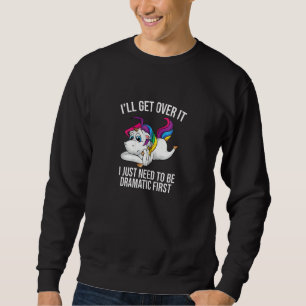 Funny Unicorn Lover Cute Drama Queen Girls Kids W Sweatshirt