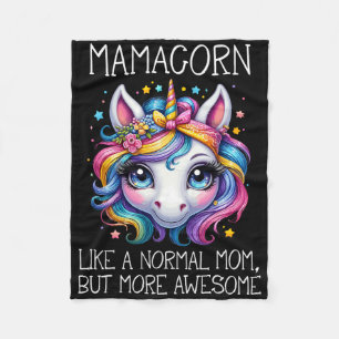 Funny Unicorn Mamacorn Mother’s Day Moms Grandmas Fleece Blanket