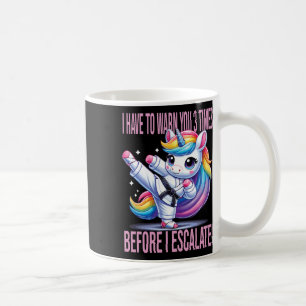 Funny Unicorn Martial Arts Karate For Girls  Coffee Mug