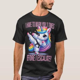 Funny Unicorn Martial Arts Karate For Girls T-Shirt