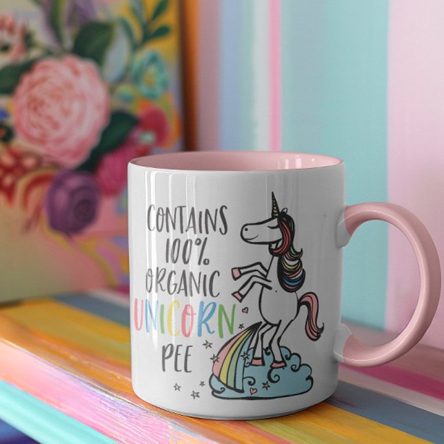 Funny Unicorn Mug - Organic Unicorn Pee Novelty (Crack up your friends and work colleagues with this hilarious 100% organic unicorn pee mug! )