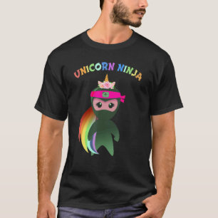 Funny Unicorn Ninja Disguise Spy Girls Kids & Teac T-Shirt
