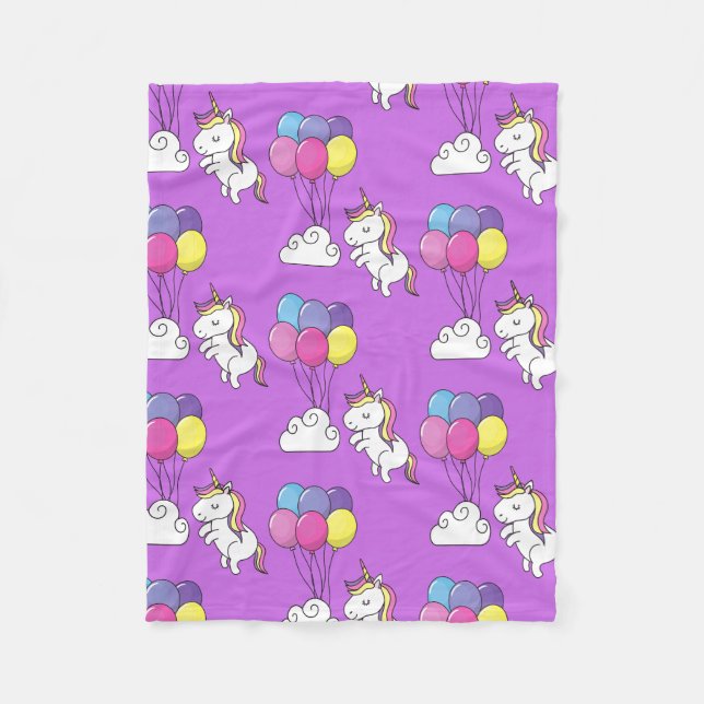 Funny Unicorn Pattern Magic Horse    Fleece Blanket (Front)