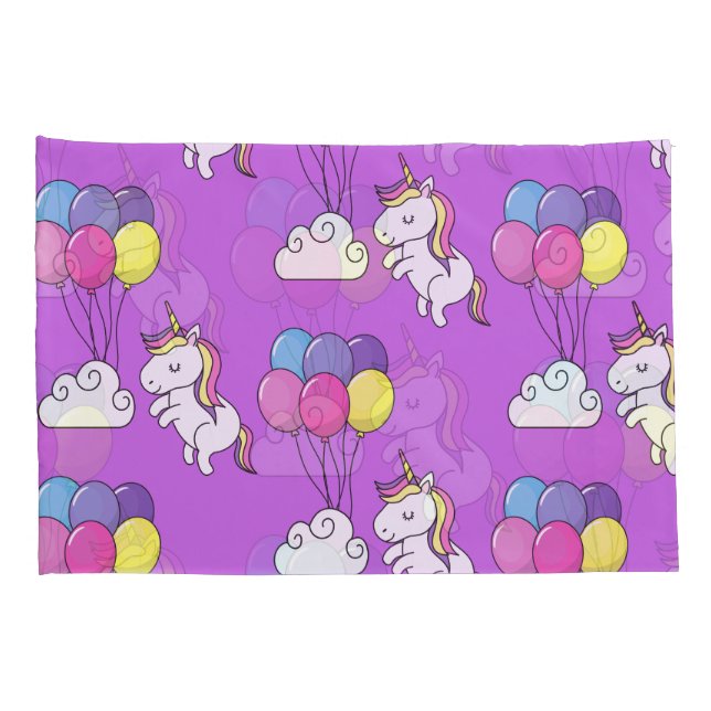 Funny Unicorn Pattern Magic Horse         Pillowcase (Back-Right)