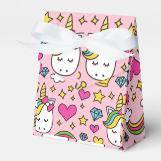 Funny Unicorn Pattern Pink Magic Horse Cute        Favour Box