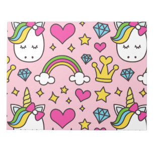 Funny Unicorn Pattern Pink Magic Horse Cute       Notepad