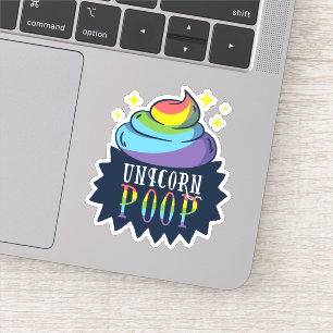Funny Unicorn Poop Emoji Rainbow Cute