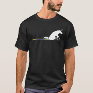 Funny Unicorn Pooping Rainbows T-Shirt