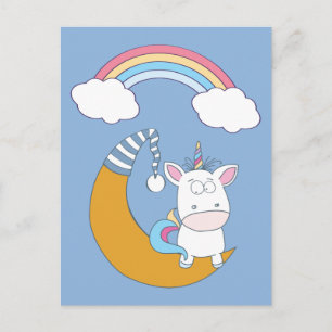 Funny Unicorn postcard