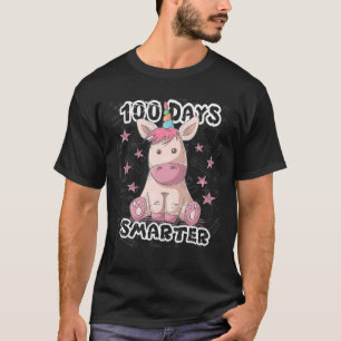 Funny Unicorn Quote 100 Days Smarter Teacher Cool T-Shirt