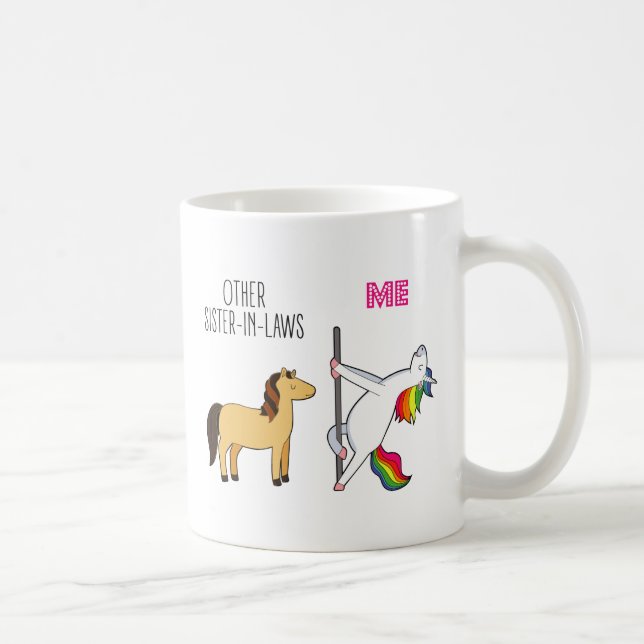 Funny Unicorn Sister In Law Birthday Coffee Mug (Right)