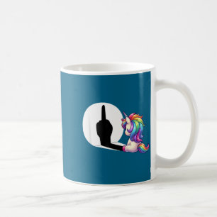 Funny Unicorn With Middle Finger Morning Grouch Coffee Mug