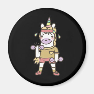 Funny Unicorn  Workout  Magnet