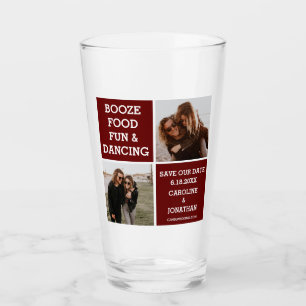 Funny Unique Save the Date Photos Booze Dancing Glass