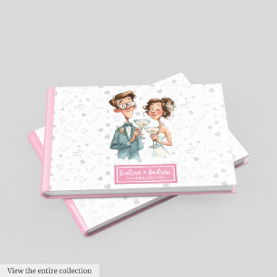 Funny Unique Wedding Guest Book Quirky Watercolor