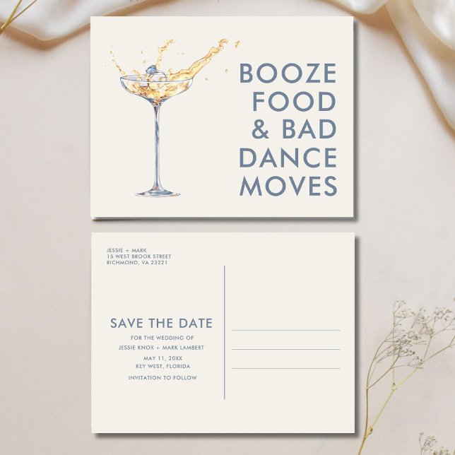 Funny Unique Wedding Save the Date Announcement Postcard (Funny Unique Wedding Save the Date Announcement Postcard)