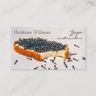Funny unique yoga instructor customisable business card