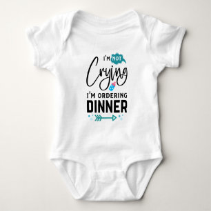 Funny unisex baby crying dinner bodysuit