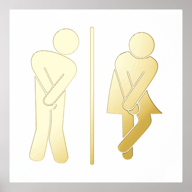 Funny Unisex Bathroom Sign (Front)