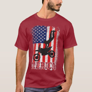 Funny United States Merica Braap Dirt Bike Rider T-Shirt