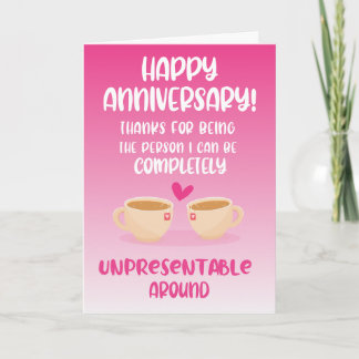 Funny Unpresentable Anniversary Card Husband Wife 