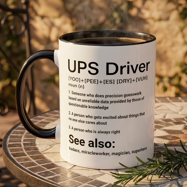 Funny UPS Driver Definition Mug Mail Carrier Humou (Creator Uploaded)