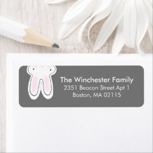 funny upside down Easter bunny charcoal grey cute Return Address Label