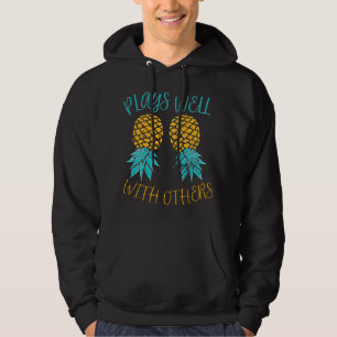 Funny Upside Down Pineapple graphic for swingers p Hoodie