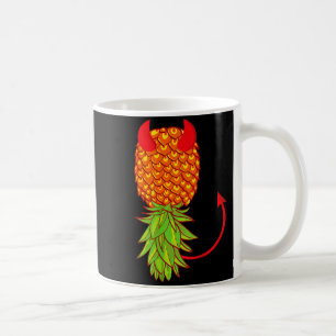 Funny upside down pineapple swinger fruit lover coffee mug