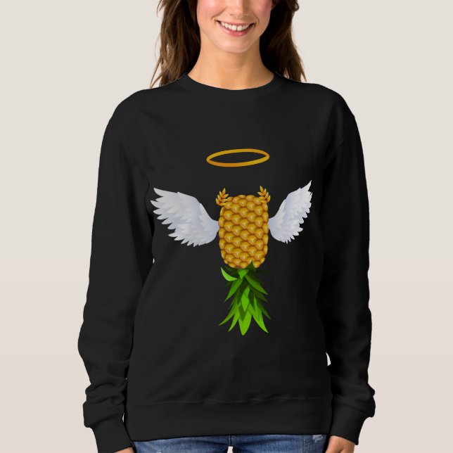 Funny Upside Down Pineapple Swinger Gift Cool Ange Sweatshirt (Front)