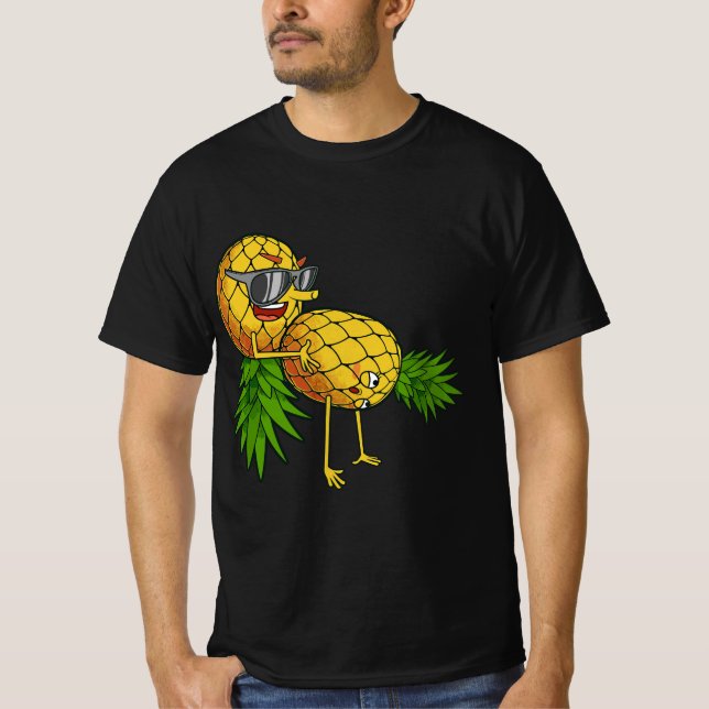 Funny Upside Down Pineapple Swinger Gift For Women T-Shirt (Front)