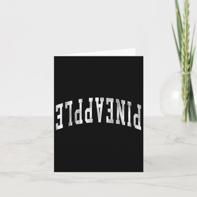 Funny Upside Down Pineapple Swinger Pineapple Arch Card (Front)
