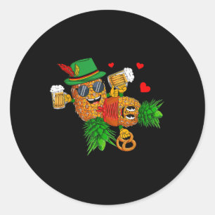 Funny Upside Down Pineapples Couple Swingers Men  Classic Round Sticker