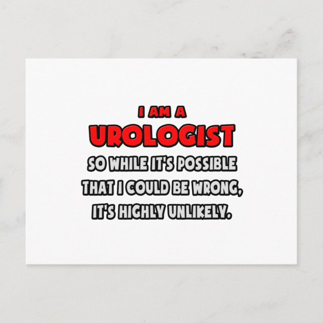 Funny Urologist .. Highly Unlikely Postcard (Front)
