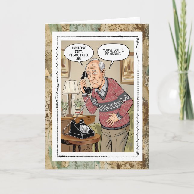 Funny Urology Dept Old Fart Just For Fun Card (Front)