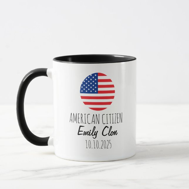Funny US Citizenship gift Custom dual Citizenship  Mug (Left)