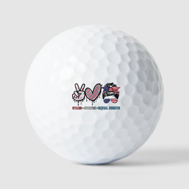 Funny US Flag Patriotic Golf Balls (Front)